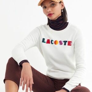 NWT women’s rainbow logo Lacoste sweater | size s